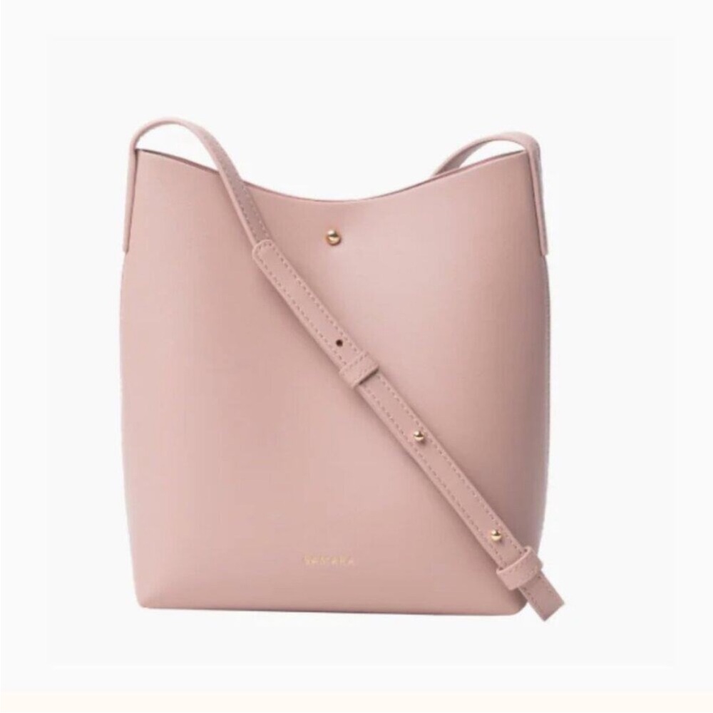 New Samara Pink Peony Women's Crossbody Bucket Bag